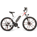 Samebike SM26 48V 350W 26" Electric Mountain Bike White 03